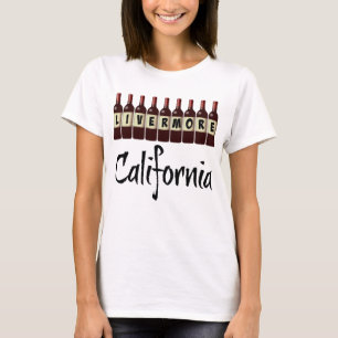 Livermore California Red Vin Flaskor Tasting Rolig T Shirt