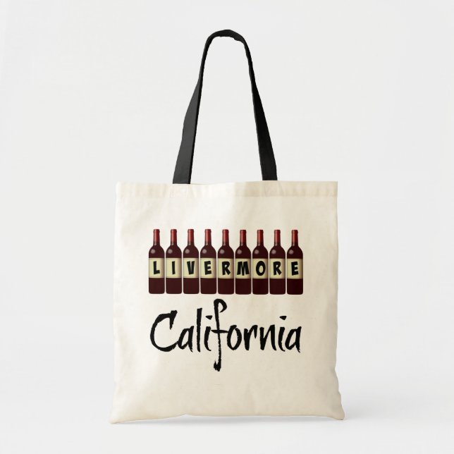 Livermore California Red Vin Flaskor Tasting Rolig Tygkasse (Framsidan)