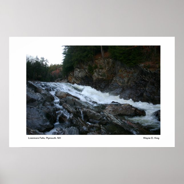 Livermore Falls Gorge, Plymouth, NH Poster (Framsidan)