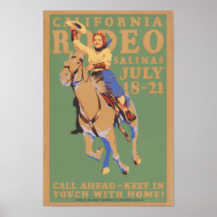 Livermore Rodeo USA Vintage affisch 1933