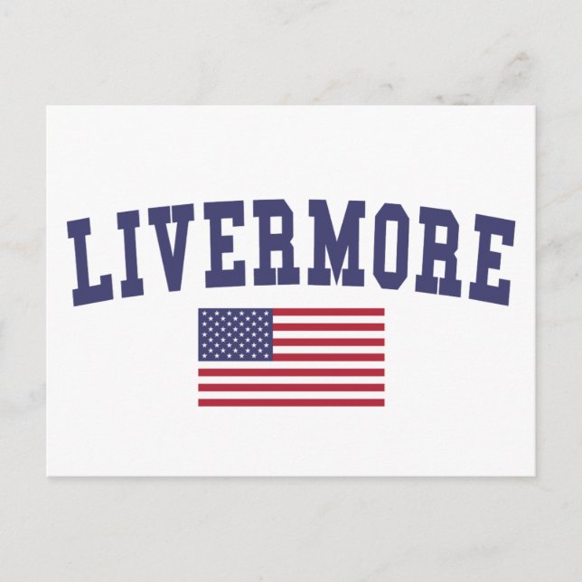 Livermore US Flagga Vykort (Framsida)