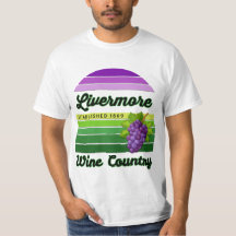 Livermore Wine Country Lila Gröna Ränder Vindruvor