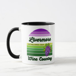 Livermore Wine Country Purple Green Stripes Grapes Mugg