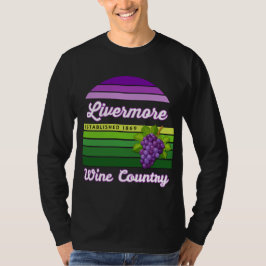 Livermore Wine Country Purple Green Stripes Grapes T Shirt