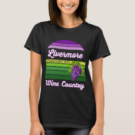 Livermore Wine Country Purple Green Stripes Grapes T Shirt