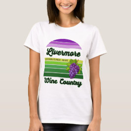 Livermore Wine Country Purple Green Stripes Grapes T Shirt