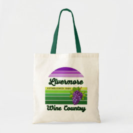 Livermore Wine Country Purple Green Stripes Grapes Tygkasse