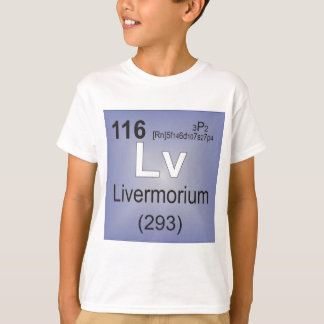 Livermorium individinslag - periodiskt bord t shirt