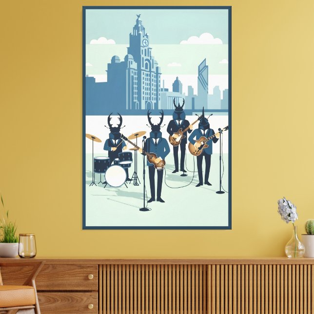 Liverpool Beatles theme Canvastryck (Insitu (Vardagsrum))