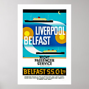 Liverpool - Belfast Ferry Poster