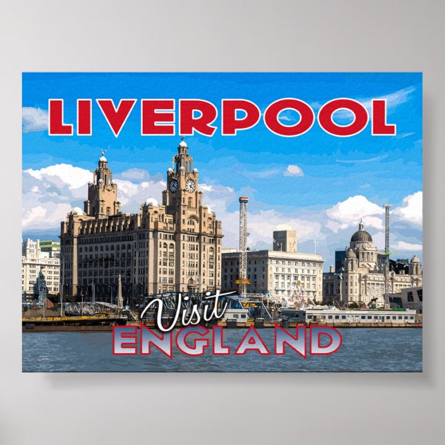 Liverpool, besök England.. Poster (Framsidan)