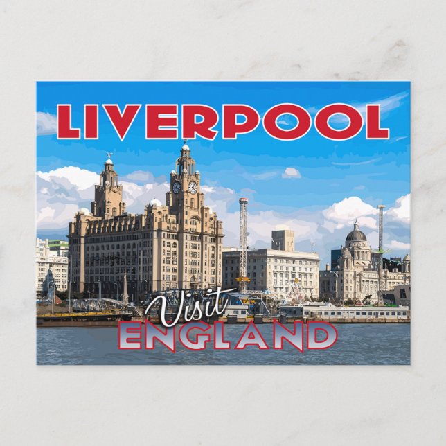 Liverpool, besök England Vykort (Framsida)