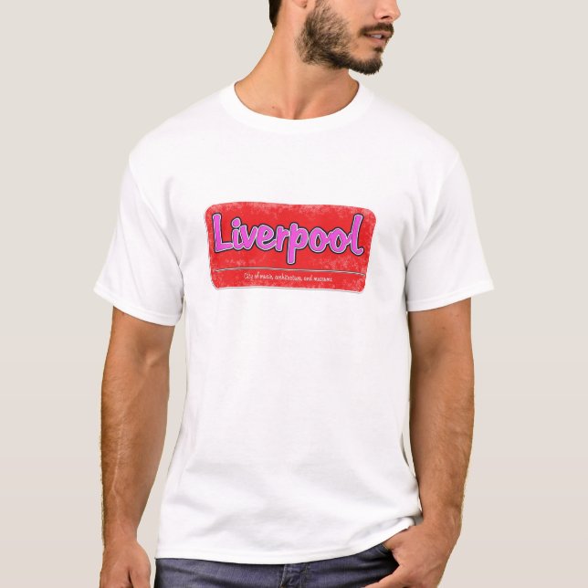 Liverpool City i England T Shirt (Framsida)