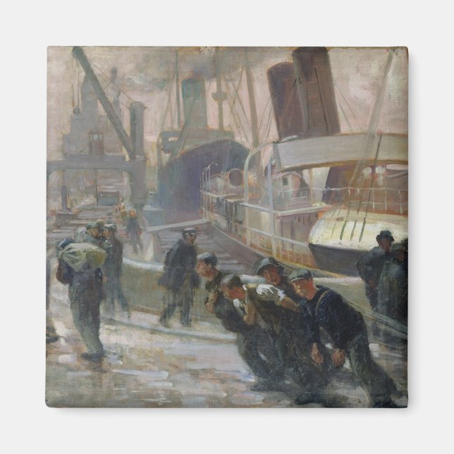 Liverpool Dockers in Dawn, 1903 Magnet (Framsidan)