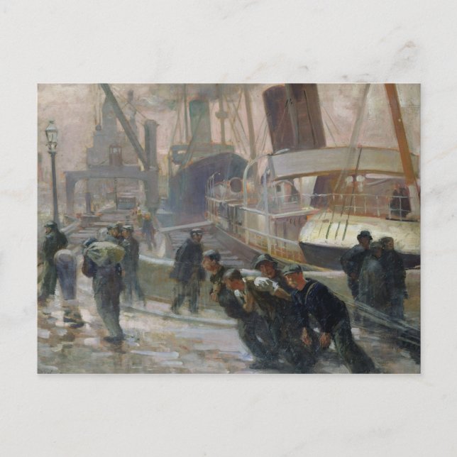 Liverpool Dockers in Dawn, 1903 Vykort (Framsida)