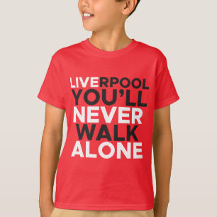 Liverpool Du kommer aldrig att gå ensam Barn T Shirt