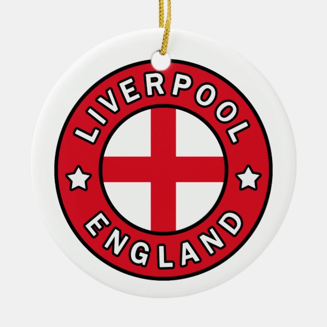 Liverpool England Julgransprydnad Keramik (Framsidan)