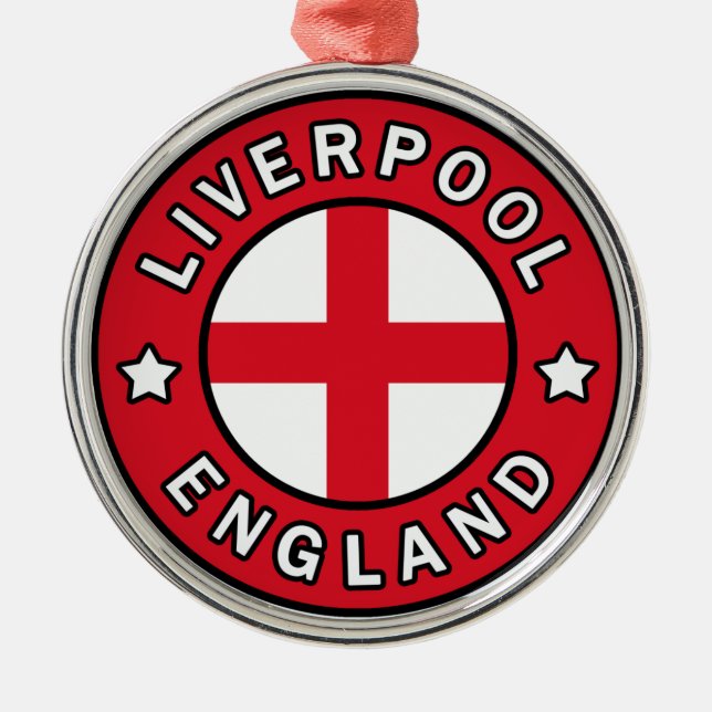 Liverpool England Julgransprydnad Metall (Framsidan)