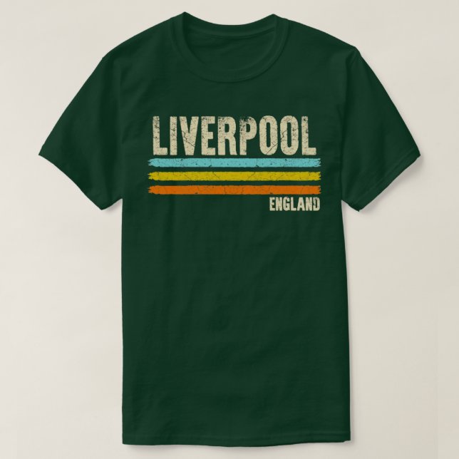 Liverpool England Retro T Shirt (Design framsida)