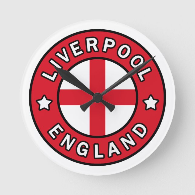 Liverpool England Rund Klocka (Framsida)