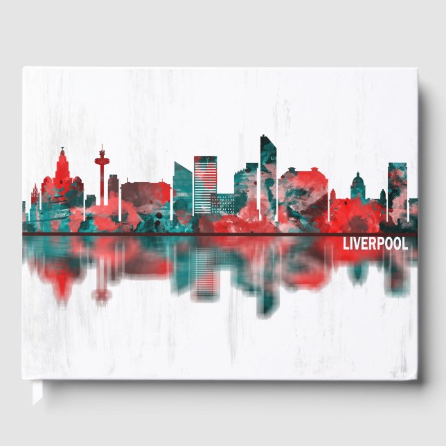 Liverpool England Skyline Gästböcker (Framsida)