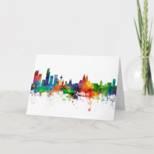 Liverpool England Skyline Kort