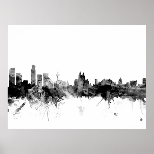 Liverpool England Skyline Poster (Framsidan)