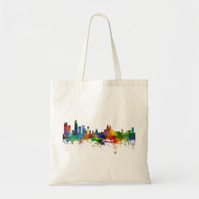 Liverpool England Skyline Tygkasse (Framsidan)
