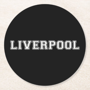 Liverpool England Underlägg Papper Rund