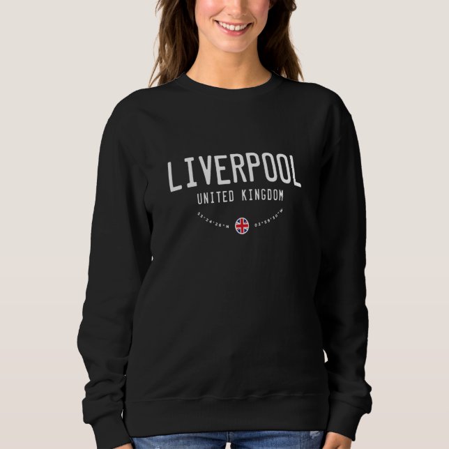 Liverpool Förenade kungariket Flagga T Shirt (Framsida)