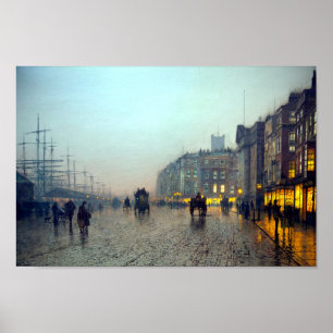 Liverpool från Wapping vintagemålning Poster