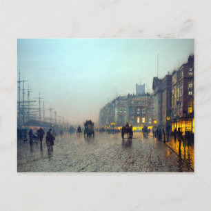 Liverpool från Wapping vintagemålning Vykort