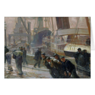 Liverpool hamnarbetarear på gryning, 1903 hälsningskort