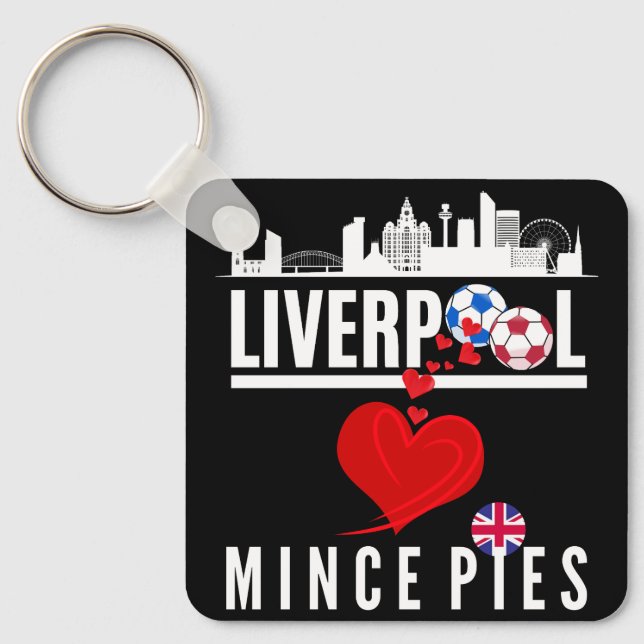 Liverpool Kärlek Mince Paj (fram- och bakplan) Nyckelring (Framsida)