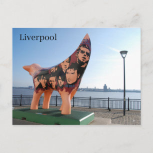 Liverpool Lambanan vid floden Mersey Vykort