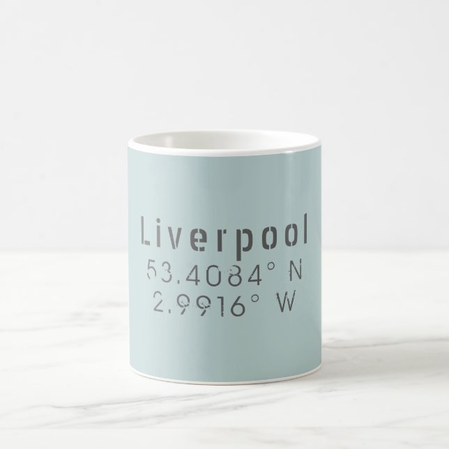Liverpool Latitude Longitud Kaffemugg (Center)