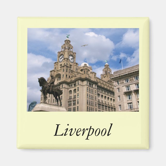 Liverpool - lever Byggande Magnet (Framsidan)