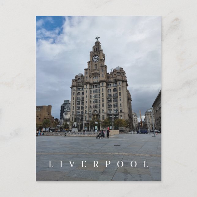Liverpool Liver Building vykort (Framsida)