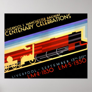 Liverpool Manchester Railway Vintage affisch