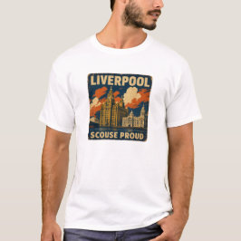 Liverpool Scouse Stolt Affisch T Shirt