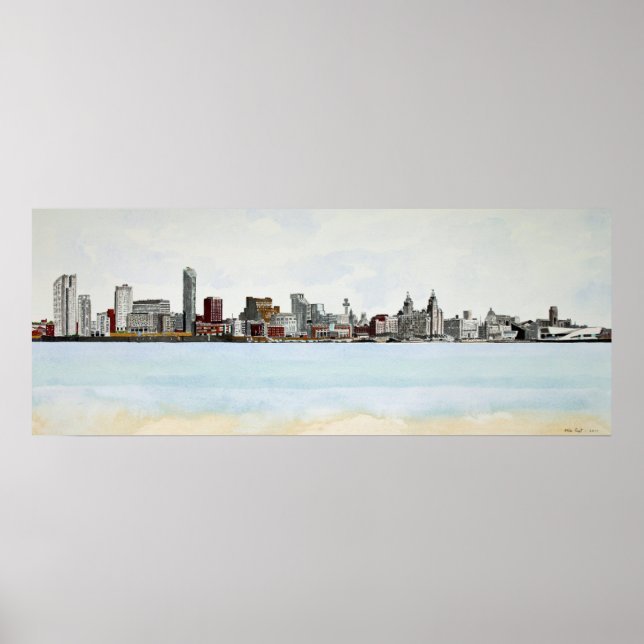 Liverpool Skyline Poster (Framsidan)