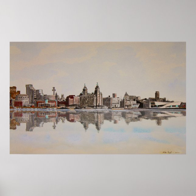 Liverpool Skyline Poster (Framsidan)