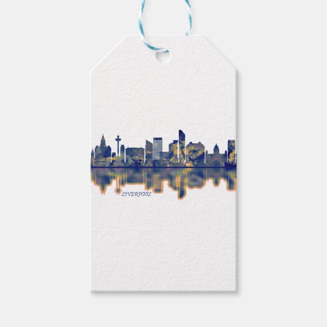 Liverpool Skyline Presentetikett (Framsidan)
