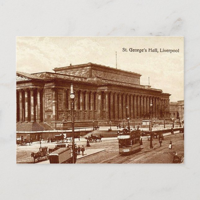 Liverpool, St George's Hall Vykort (Framsida)