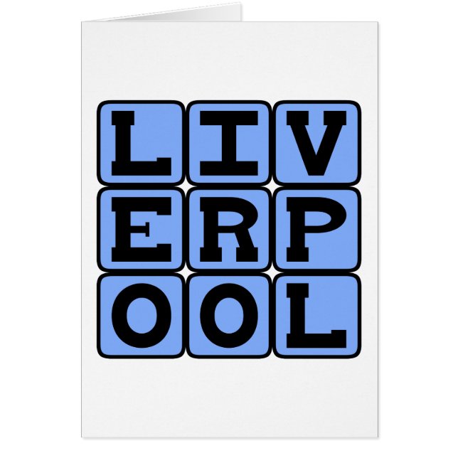 Liverpool, Stad i England Hälsningskort (Framsidan)