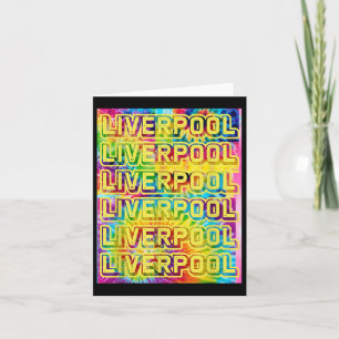 Liverpool Storbritannien Stad T-shirt Världen Resa Kort