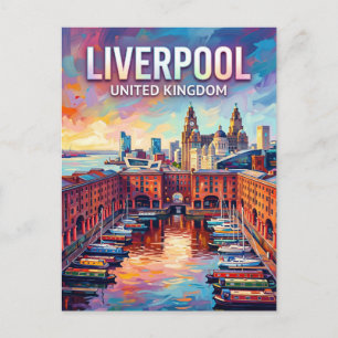 Liverpool Storbritannien Vykort