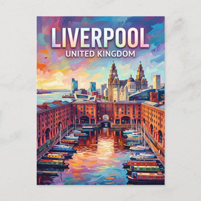 Liverpool Storbritannien Vykort (Framsida)