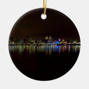Liverpool strand julgransprydnad keramik