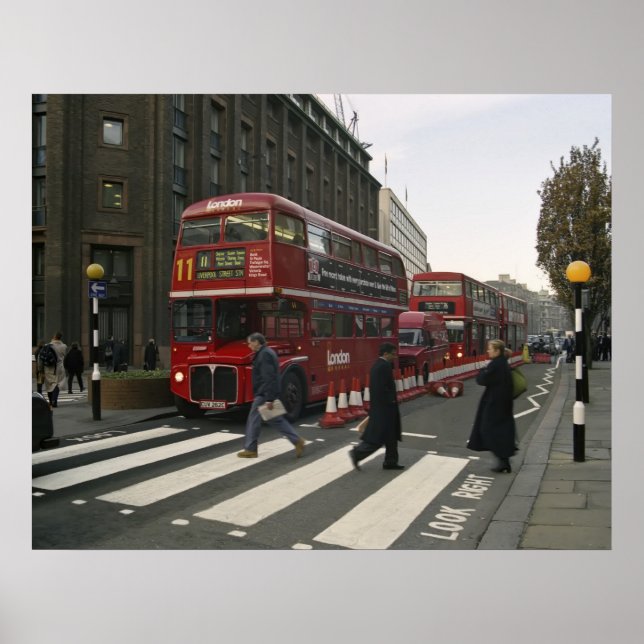 Liverpool Street Station Buss - London Poster (Framsidan)
